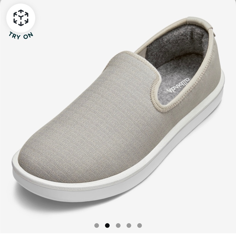 Allbirds Wool Lounger Woven; Pewter Gray (Blizzard); Size W8